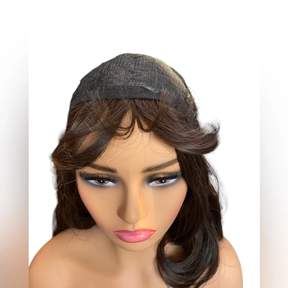 Rich Dark Chocolate Medium Lenght Wig - Calssic wig cap
